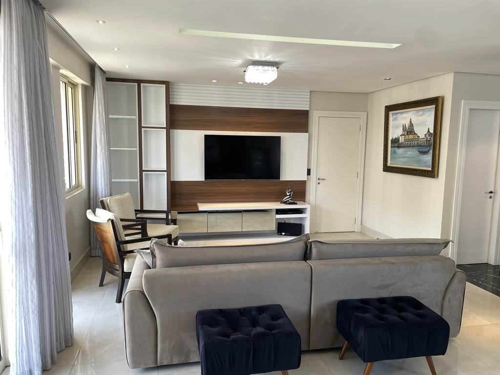 Sala mobiliada - apartamento à venda no Batel