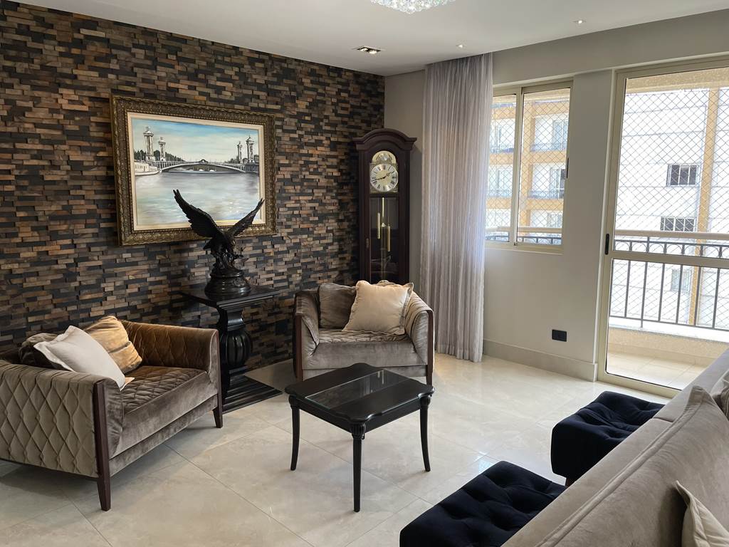 Varanda gourmet integrada à sala de estar